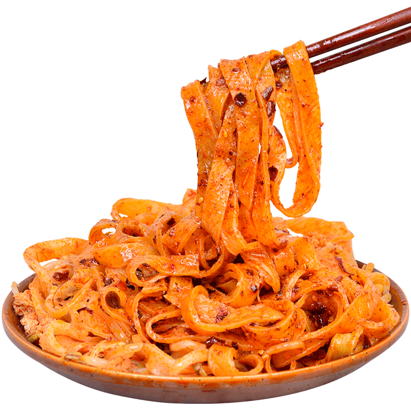 良呈美西安涼皮香辣寶雞岐山搟面皮速食陜西特產涼皮真空袋裝280g